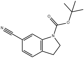 1-Boc-6-cyano-2,3-dihydro-indole Struktur