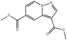 Dimethyl pyrazolo[1,5-a]pyridine-3,5-dicarboxylate Struktur