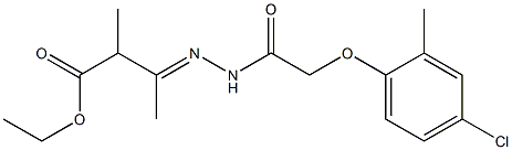 ethyl 3-{[(4-chloro-2-methylphenoxy)acetyl]hydrazono}-2-methylbutanoate Struktur