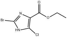 ETHYL 2-BROMO-4-CHLORO-1H-IMIDAZOLE-5-CARBOXYLATE Structure