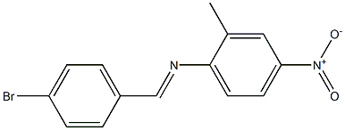 N-(4-bromobenzylidene)-2-methyl-4-nitroaniline Struktur