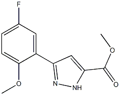 Methyl 3-(5-fluoro-2-methoxyphenyl)-1H-pyrazole-5-carboxylate Struktur