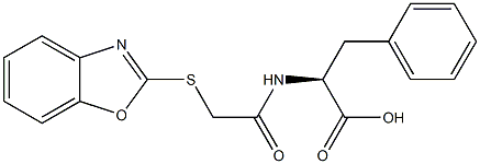 N-[(1,3-benzoxazol-2-ylsulfanyl)acetyl]phenylalanine Struktur