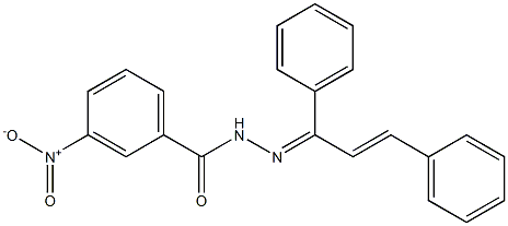 N'-(1,3-diphenyl-2-propen-1-ylidene)-3-nitrobenzohydrazide Struktur