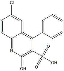 6-chloro-2-hydroxy-4-phenylquinoline-3-sulfonic acid Struktur