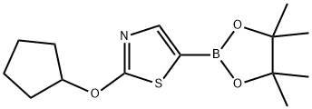 2-(Cyclopentoxy)thiazole-5-boronic acid pinacol ester Struktur