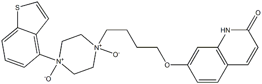 1-(benzo[b]thiophen-4-yl)-4-(4-((2-oxo-1,2-dihydroquinolin-7-yl)oxy)butyl)piperazine 1,4-dioxide Struktur