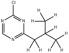 2-Chloro-4-(iso-butyl-d9)-1,3,5-triazine Struktur