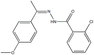 2-chloro-N'-[1-(4-methoxyphenyl)ethylidene]benzohydrazide Struktur