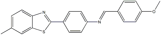 N-(4-methoxybenzylidene)-4-(6-methyl-1,3-benzothiazol-2-yl)aniline Struktur