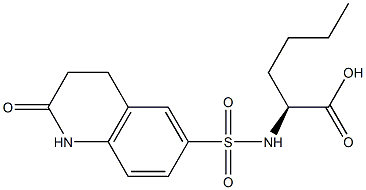 N-[(2-oxo-1,2,3,4-tetrahydro-6-quinolinyl)sulfonyl]norleucine Struktur