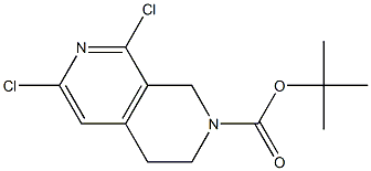 TERT-BUTYL 6,8-DICHLORO-3,4-DIHYDRO-2,7-NAPHTHYRIDINE-2(1H)-CARBOXYLATE Struktur