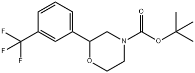 TERT-BUTYL 2-(3-(TRIFLUOROMETHYL)PHENYL)MORPHOLINE-4-CARBOXYLATE Struktur