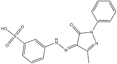 (Z)-3-(2-(3-methyl-5-oxo-1-phenyl-1H-pyrazol-4(5H)-ylidene)hydrazinyl)benzenesulfonic acid