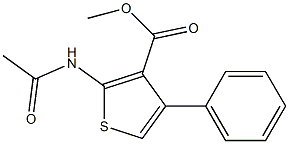 methyl 2-acetamido-4-phenylthiophene-3-carboxylate Struktur