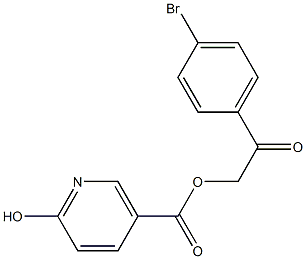 2-(4-bromophenyl)-2-oxoethyl 6-hydroxynicotinate Struktur