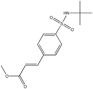 (E)-methyl 3-(4-(N-(tert-butyl)sulfamoyl)phenyl)acrylate Struktur