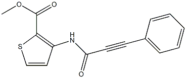 methyl 3-(3-phenylpropiolamido)thiophene-2-carboxylate Struktur