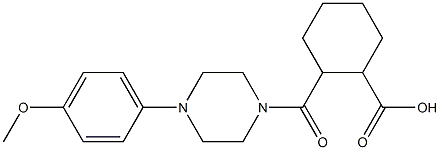 2-(4-(4-methoxyphenyl)piperazine-1-carbonyl)cyclohexanecarboxylic acid Struktur