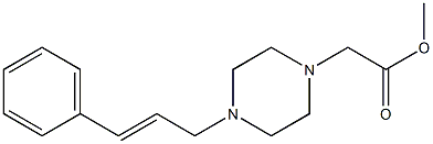 (E)-methyl 2-(4-cinnamylpiperazin-1-yl)acetate Struktur