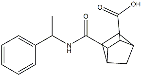 3-((1-phenylethyl)carbamoyl)bicyclo[2.2.1]heptane-2-carboxylic acid Struktur