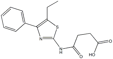 4-((5-ethyl-4-phenylthiazol-2-yl)amino)-4-oxobutanoic acid Structure