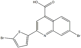 7-bromo-2-(5-bromothiophen-2-yl)quinoline-4-carboxylic acid Struktur