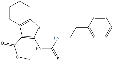 methyl 2-(3-phenethylthioureido)-4,5,6,7-tetrahydrobenzo[b]thiophene-3-carboxylate Struktur