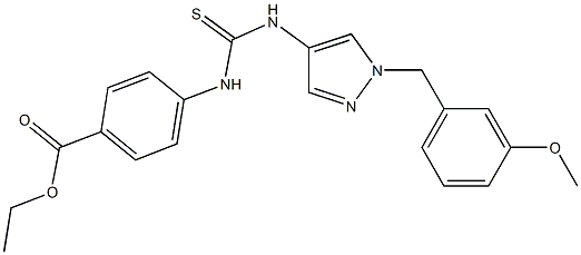 ethyl 4-(3-(1-(3-methoxybenzyl)-1H-pyrazol-4-yl)thioureido)benzoate Struktur