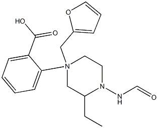 ethyl 4-(4-(furan-2-ylmethyl)piperazine-1-carboxamido)benzoate Struktur