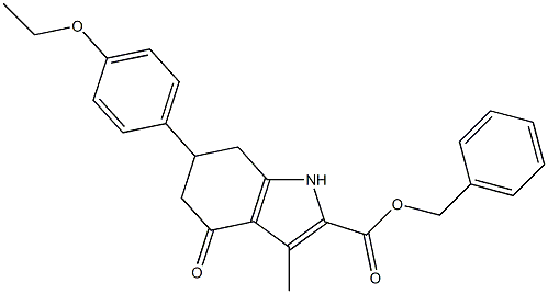 benzyl 6-(4-ethoxyphenyl)-3-methyl-4-oxo-4,5,6,7-tetrahydro-1H-indole-2-carboxylate Struktur