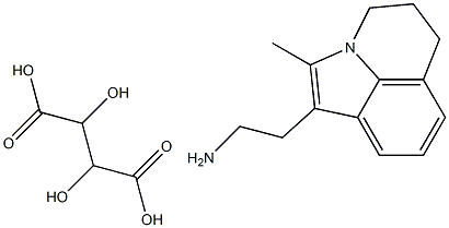 [2-(2-methyl-5,6-dihydro-4H-pyrrolo[3,2,1-ij]quinolin-1-yl)ethyl]amine 2,3-dihydroxysuccinate (salt) Struktur