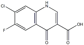 7-Chloro-6-fluoro-4-oxo-1,4-dihydro-quinoline-3-carboxylic acid Struktur