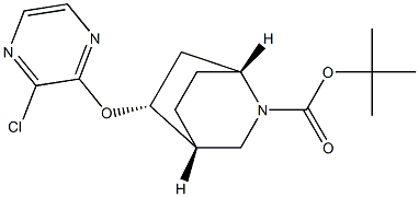 (1R,4R,5R)-tert-butyl 5-(3-chloropyrazin-2-yloxy)-2-azabicyclo[2.2.2]octane-2-carboxylate Struktur