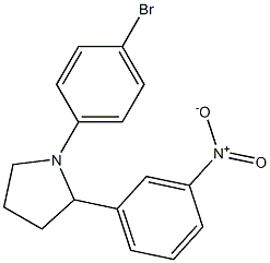 1-(4-bromophenyl)-2-(3-nitrophenyl)pyrrolidine Struktur