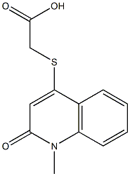 2-(1-methyl-2-oxo-1,2-dihydroquinolin-4-ylthio)acetic acid Struktur