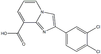 2-(3,4-dichlorophenyl)imidazo[1,2-a]pyridine-8-carboxylic acid Struktur