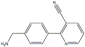 2-(4-(aminomethyl)phenyl)nicotinonitrile Struktur