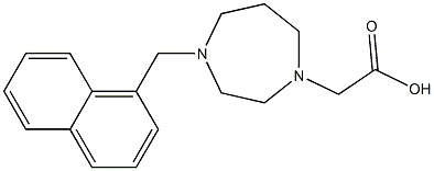 2-(4-(naphthalen-1-ylmethyl)-1,4-diazepan-1-yl)acetic acid Struktur