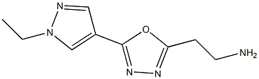 2-(5-(1-ethyl-1H-pyrazol-4-yl)-1,3,4-oxadiazol-2-yl)ethanamine Struktur