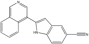 2-(isoquinolin-4-yl)-1H-indole-5-carbonitrile Struktur