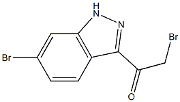 2-bromo-1-(6-bromo-1H-indazol-3-yl)ethanone Struktur