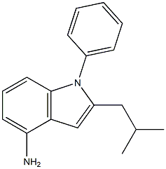 2-isobutyl-1-phenyl-1H-indol-4-amine Struktur