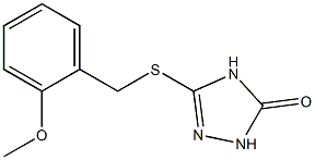 3-(2-methoxybenzylthio)-1H-1,2,4-triazol-5(4H)-one Struktur