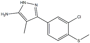 3-(3-chloro-4-(methylthio)phenyl)-4-methyl-1H-pyrazol-5-amine Structure