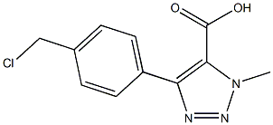 4-(4-(chloromethyl)phenyl)-1-methyl-1H-1,2,3-triazole-5-carboxylic acid Struktur