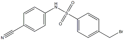 4-(bromomethyl)-N-(4-cyanophenyl)benzenesulfonamide Struktur