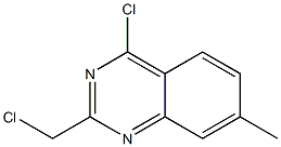 4-chloro-2-(chloromethyl)-7-methylquinazoline Struktur