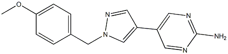 5-(1-(4-methoxybenzyl)-1H-pyrazol-4-yl)pyrimidin-2-amine Struktur