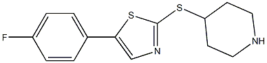 5-(4-fluorophenyl)-2-(piperidin-4-ylthio)thiazole Struktur